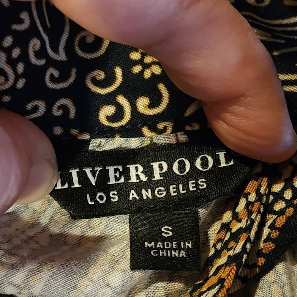 Liverpool Striped Halter Top S Bohemian Chic High Neck Tie Back Sleeveless NWT - Picture 6 of 9